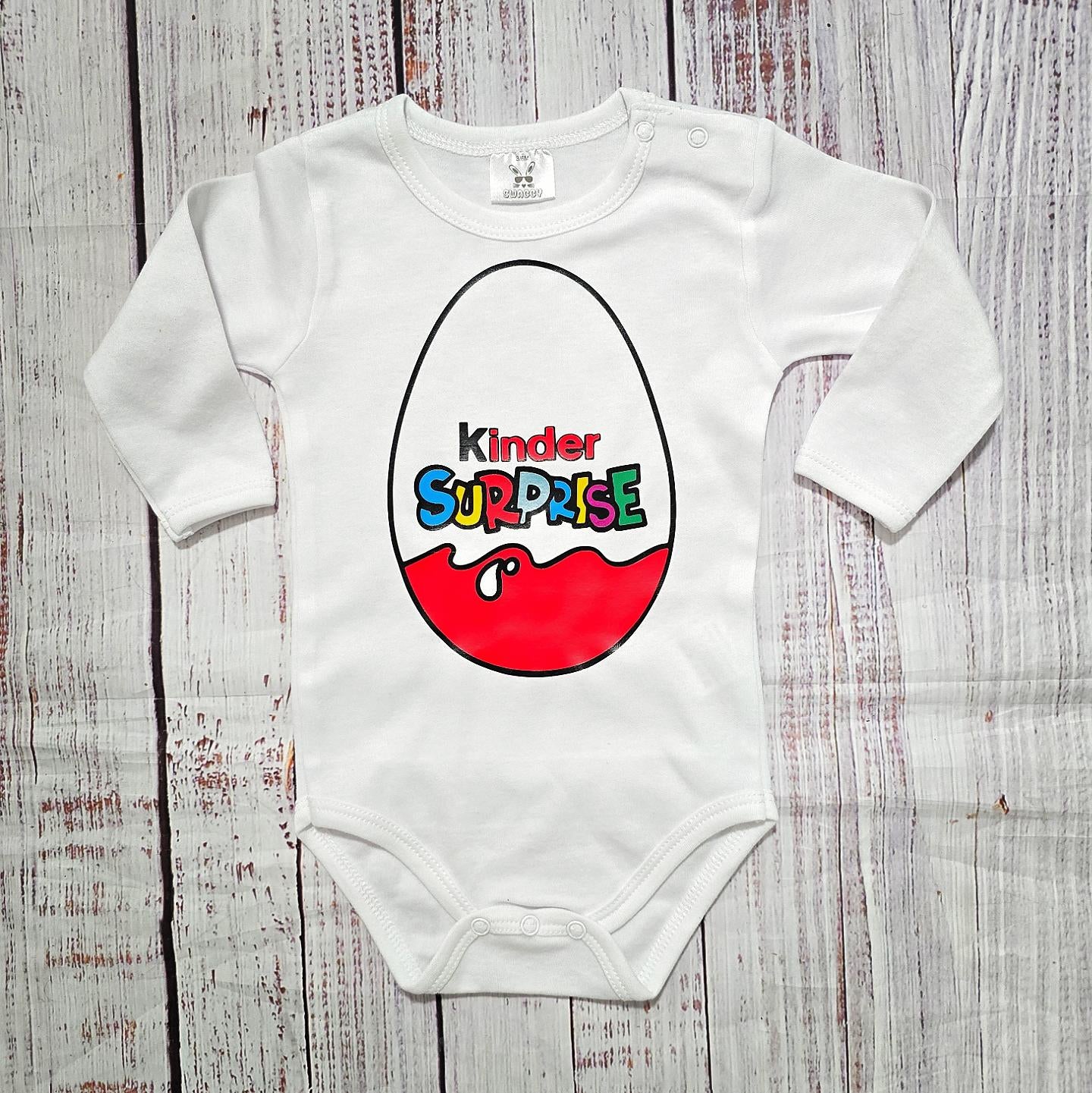 בגד גוף לתינוק ביצת קינדר תחפושת תינוק לפורים