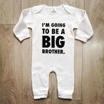אוברול לתינוק I'm going to be a big brother הודעה על הריון לאח גדול