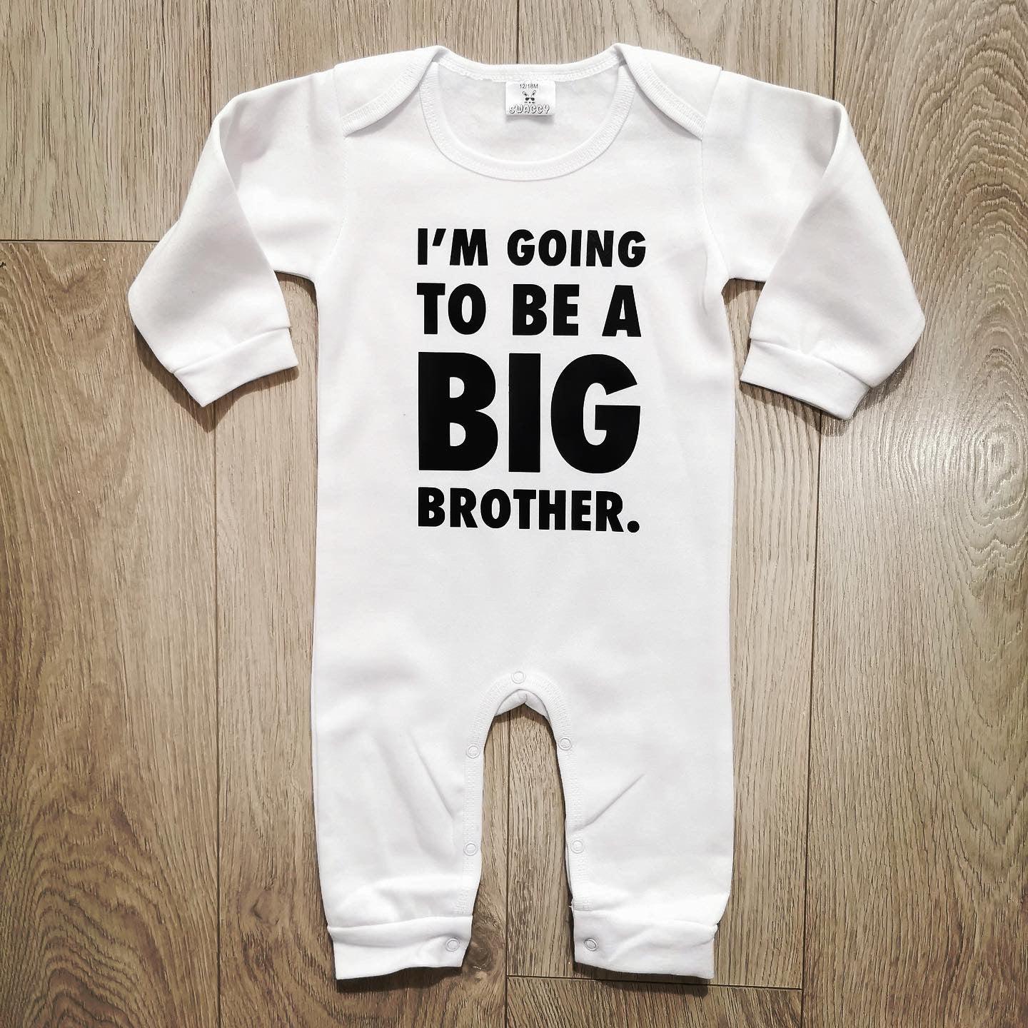 אוברול לתינוק I'm going to be a big brother הודעה על הריון לאח גדול