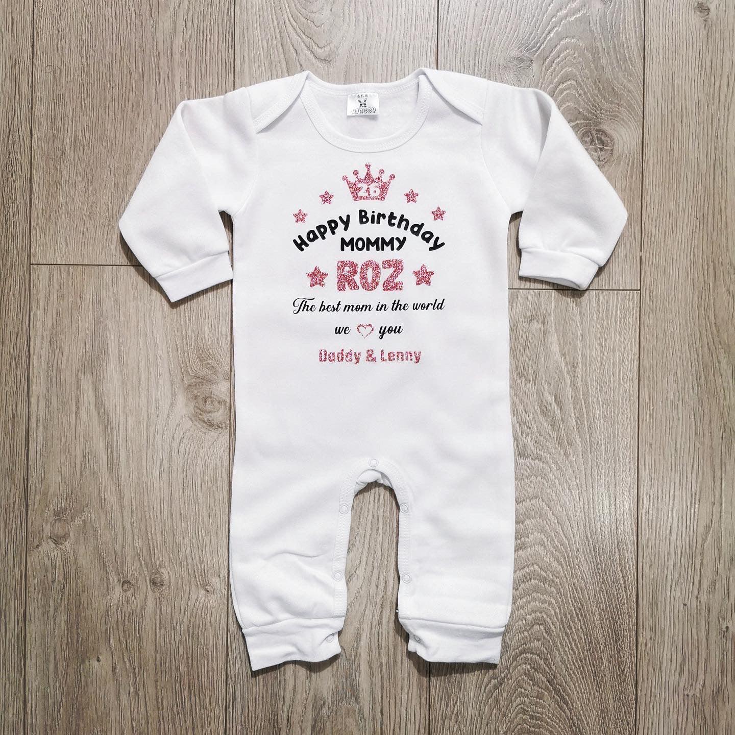 אוברול לתינוק מזל טוב Best Mom מתנת יום הולדת לאמא הכי טובה