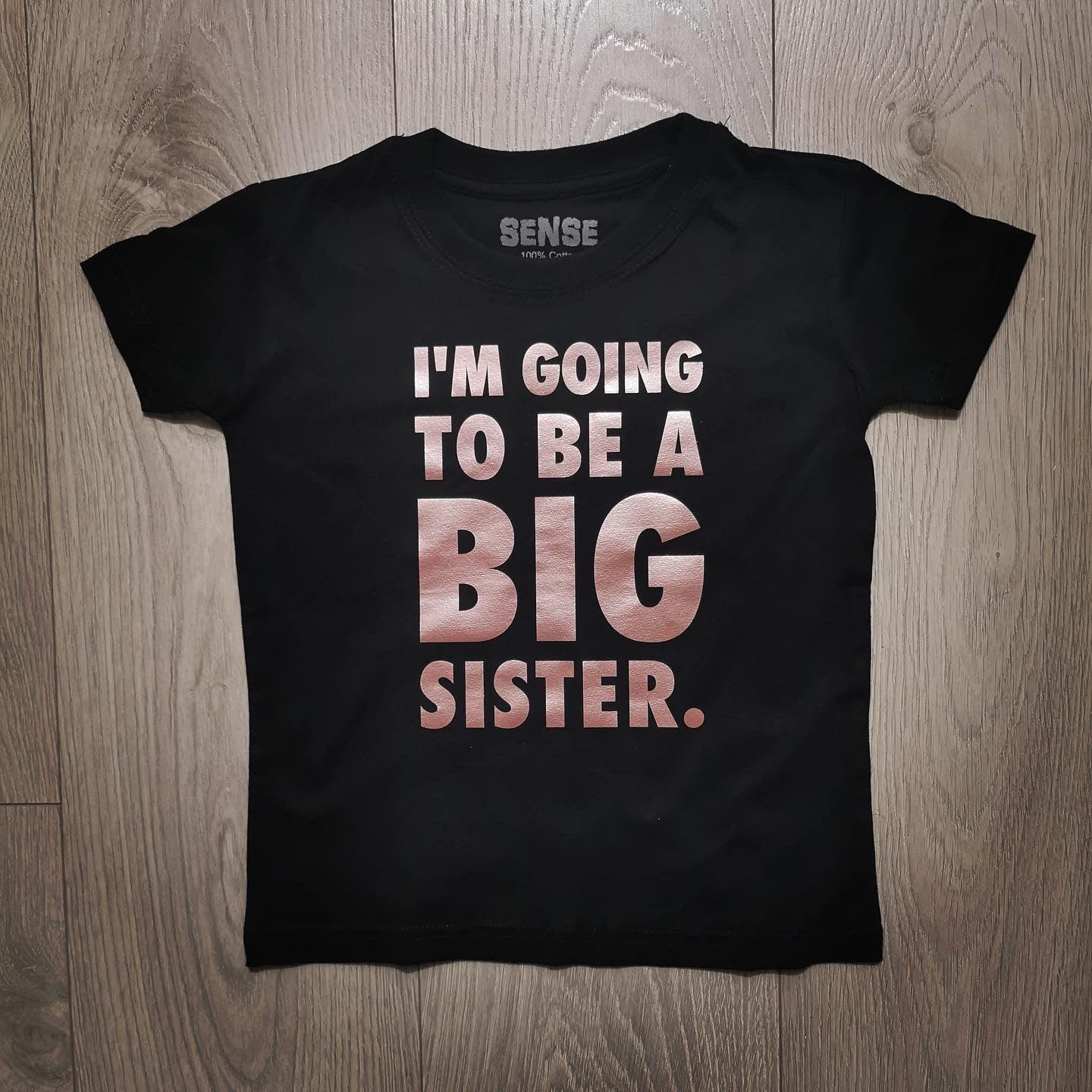חולצת ילדים I'm going to be a big sister להודעה על הריון