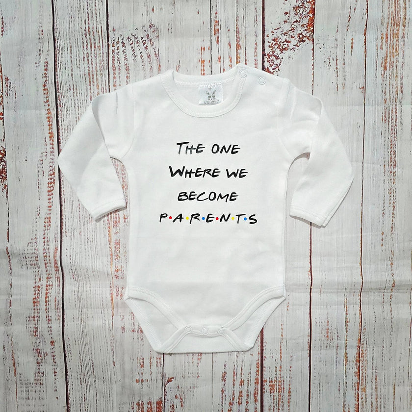 בגד לתינוק בהשראת הסדרה חברים The one where we become parents - בגד גוף