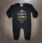 אוברול לתינוק עם הדפס מזל טוב Best Daddy עם כיתוב לאבא הכי טוב