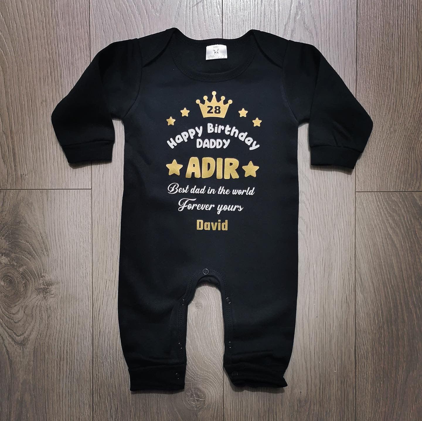 אוברול לתינוק מזל טוב Best Daddy עם כיתוב לאבא הכי טוב