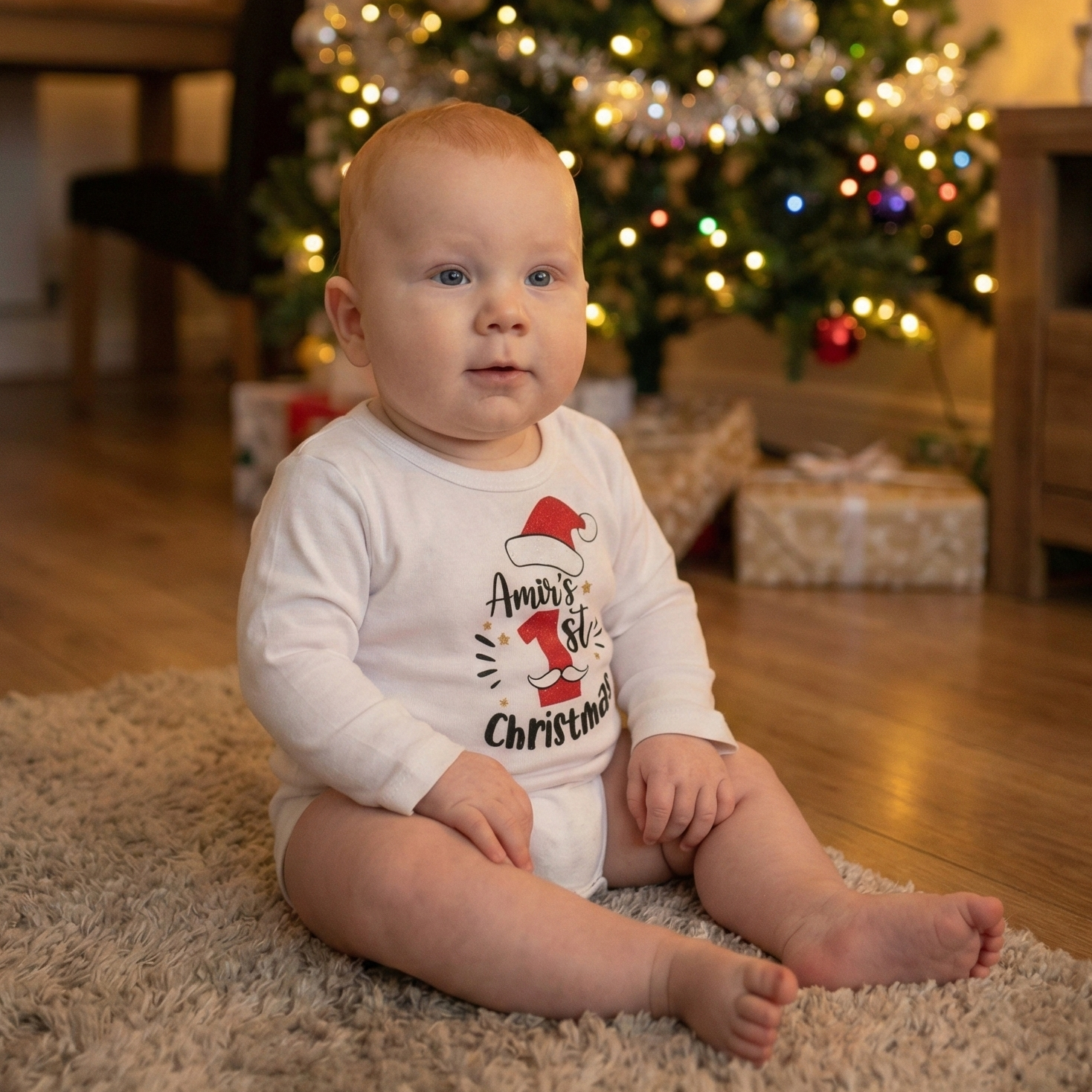 בגד לתינוק חג המולד הראשון שלי First Christmas