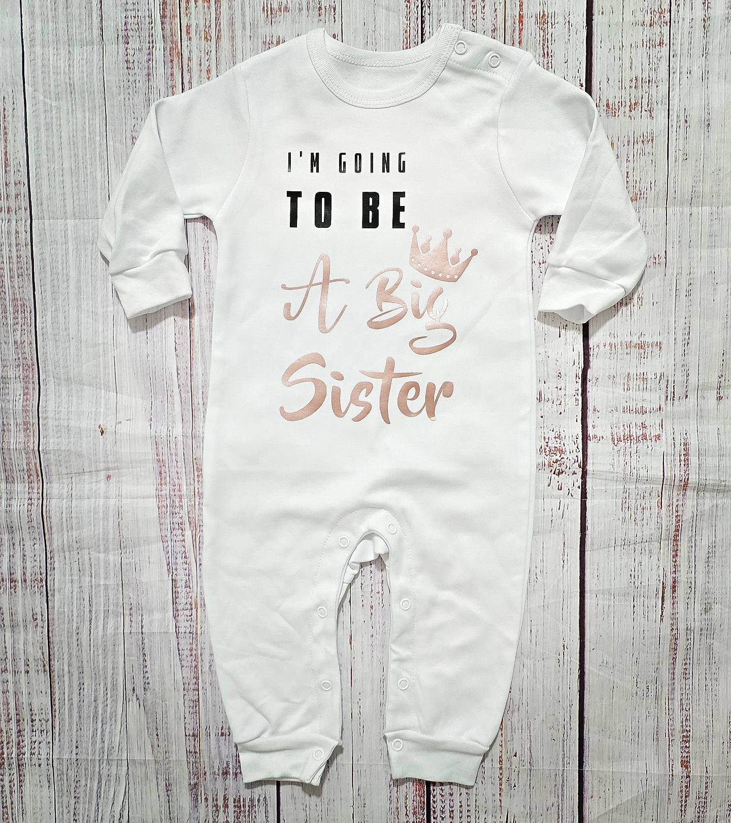 אוברול לתינוק I'm going to be עם כתר להודיע על הריון