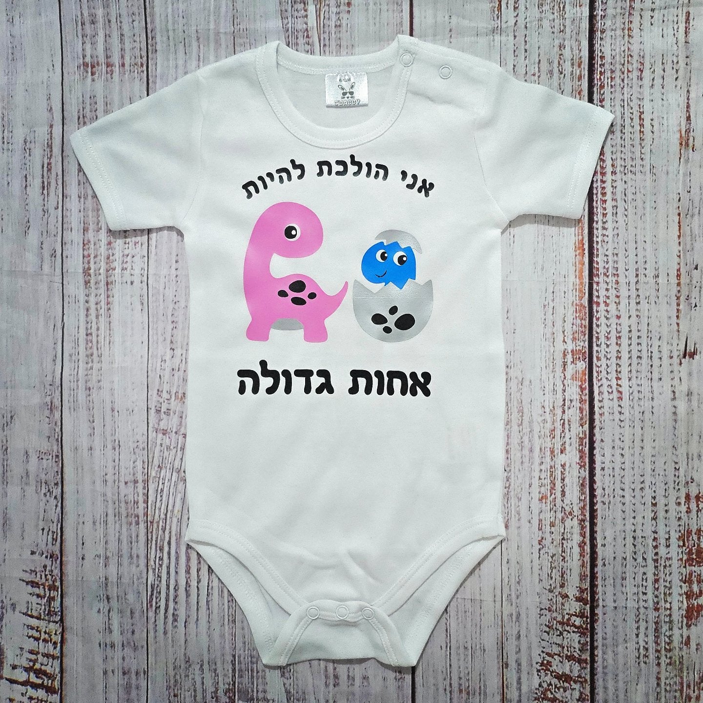 בגד לתינוק אחות גדולה דינוזאורים