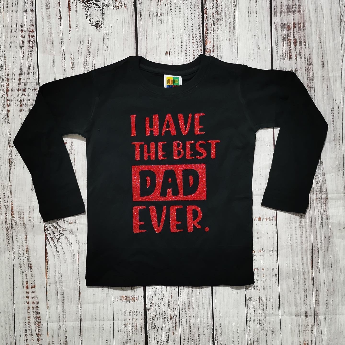 חולצת ילדים עם כיתוב I have the best dad EVER לחגיגה משפחתית