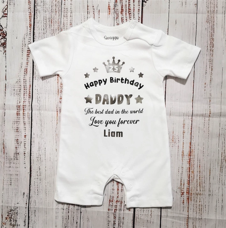בגד לתינוק מזל טוב Best Daddy Forever - אוברול