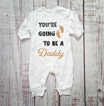 אוברול לתינוק עם הדפס You're going to be a Daddy! הודעה על הריון לאבא