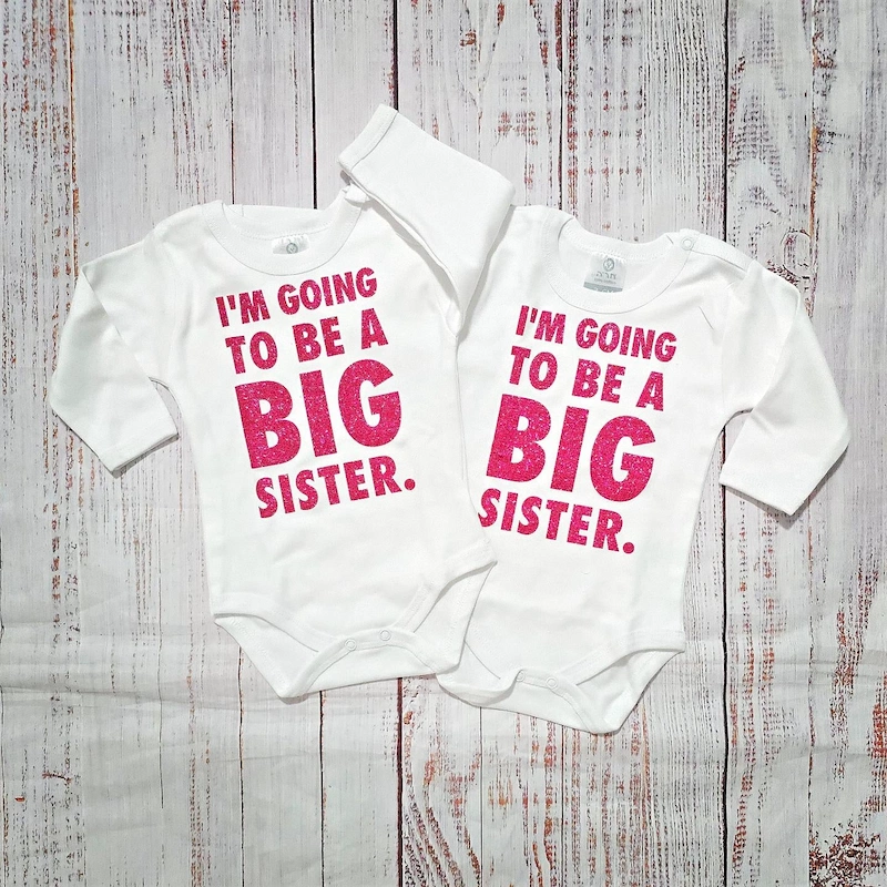 בגד לתינוק I'm going to be a big sister - בגד גוף