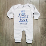 אוברול לתינוק עם כיתוב Ain't no daddy like the one I got עם כיתוב מקורי ומגניב