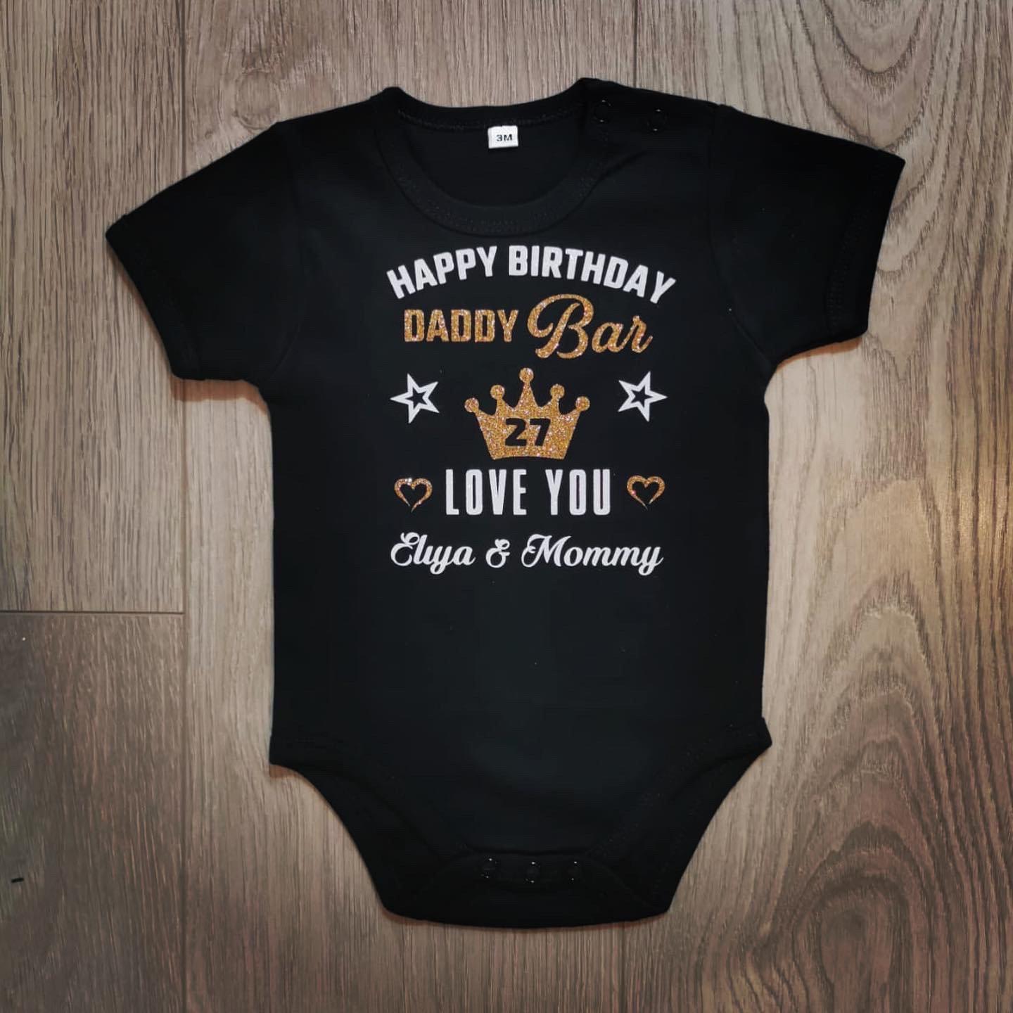 Happy Birthday Love You-בגד גוף לתינוק-סוואגי