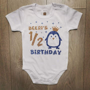 יום הולדת פינגווין-בגד גוף לתינוק-סוואגי